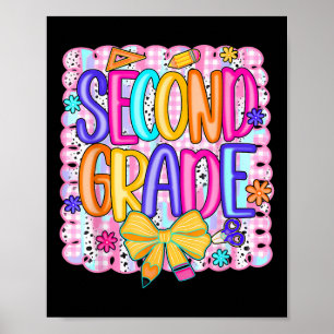 Póster Lindo lazo coquette de regreso a la escuela de seg