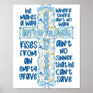 Póster Lindo lazo déjame decirte sobre mi Dios Jesús Ch
