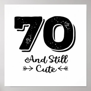 Póster lindo lindo 70 cumpleaños de citas