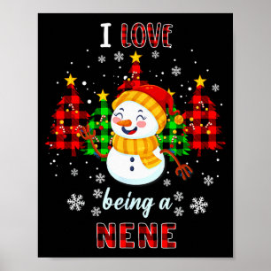 Póster Lindo Me Encanta Ser Un Muñeco De Nieve Nene Navid