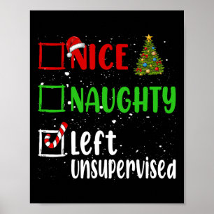 Póster Lindo Naughty Dejó Navidades Sin Supervisión Lista