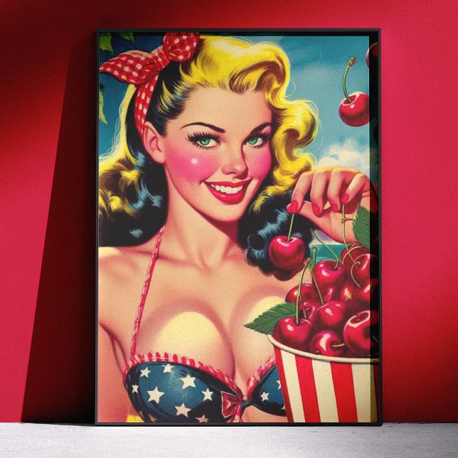 Póster Lindo Pin-up de Cereza (Subido por el creador)