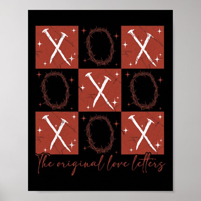 Póster Lindo Retro Comprobado San Valentín Xoxo El Origin (Frente)