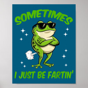 Póster Lindo sapo a veces vergonzoso solo haciendo pedos