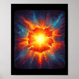 Póster Lindo Traje Gráfico De Supernova Colorido Para Niñ