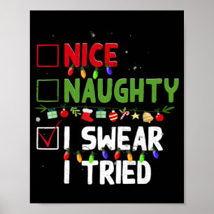Póster Lindo Travieso Juro Que Lo Intenté Familia Navidad