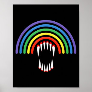 Póster Lindo Vamre Lgbtq Lgbt Halloween Fantasma Arcoíris