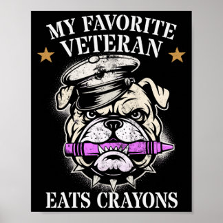 Póster Lindo Veterano Favorito Come Crayones Equipo Milit