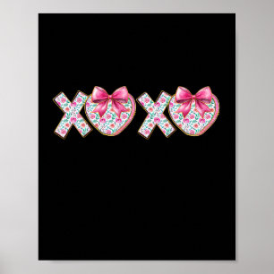 Póster Lindo Xoxo Rosa Femenino San Valentín Coquette Laz