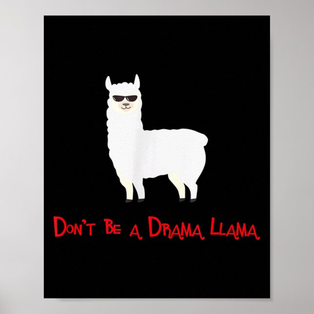 Póster Lindo y divertido no seas un llama dramático  (Frente)