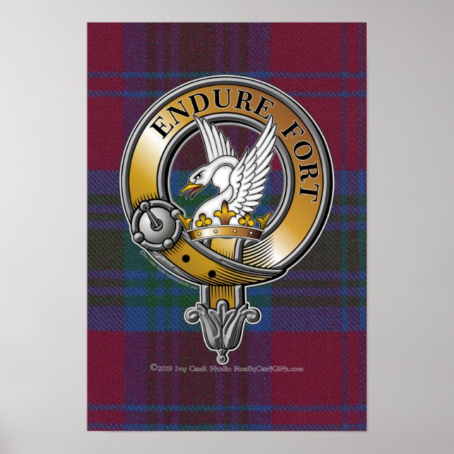 Póster Lindsay Tartan & Badge (Frente)