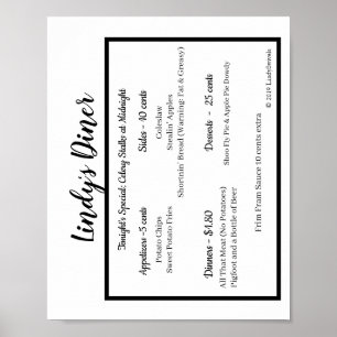 Póster Lindy's Diner Poster