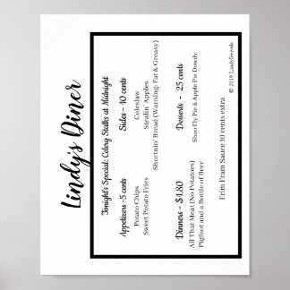 Póster Lindy's Diner Poster