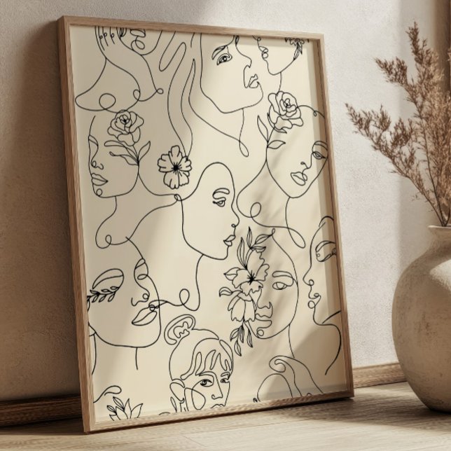 Póster Line Art Women Illustrations Modern Minimalist  (Subido por el creador)