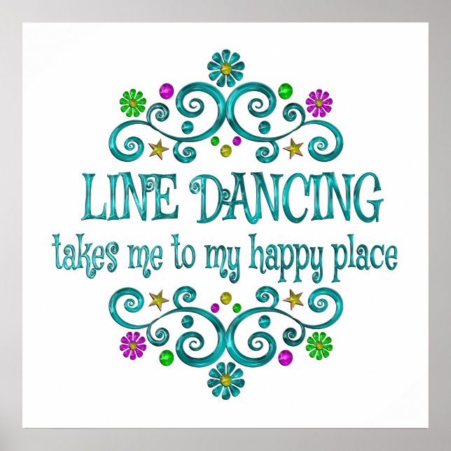 Póster Line Dancing Happy Place (Frente)