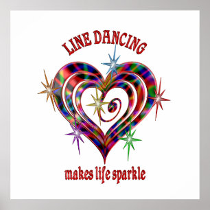 Póster Line Dancing Sparkles