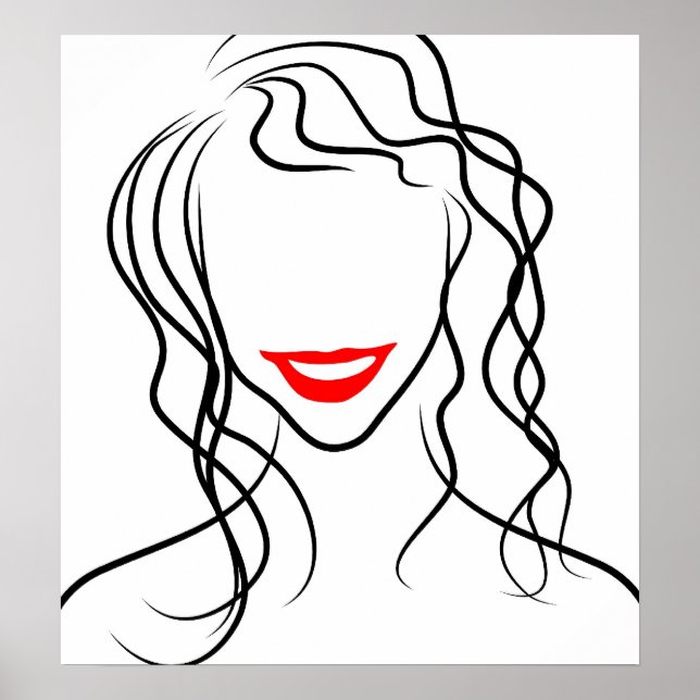 Póster Line Lady (Frente)