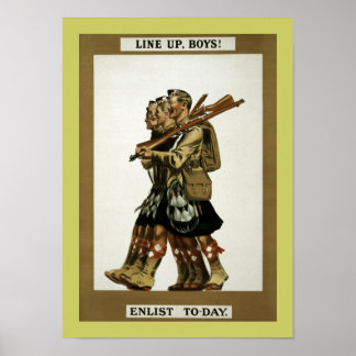 Póster Line Up Boys (borde)
