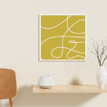 Póster Línea abstracta contemporánea Art Boho Mustard Ama<br><div class="desc">Resumen contemporáneo Línea de arte Boho Mustard Poster Amarillo</div>