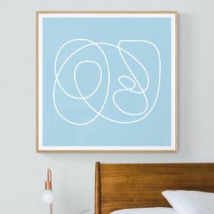 Póster Línea abstracta Minimalista contemporánea Pastel A