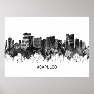 Póster Línea aérea Acapulco México