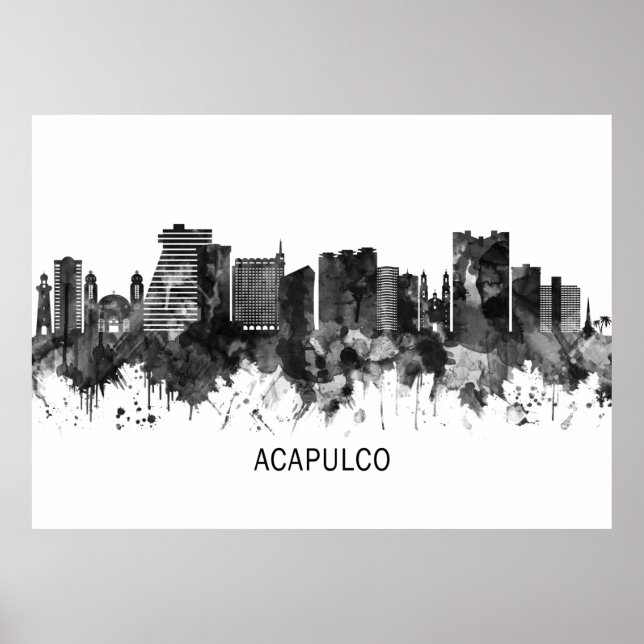 Póster Línea aérea Acapulco México (Frente)