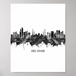 Póster Línea aérea aérea de Abu Dhabi