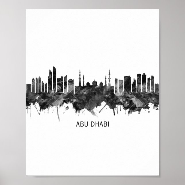 Póster Línea aérea aérea de Abu Dhabi (Frente)