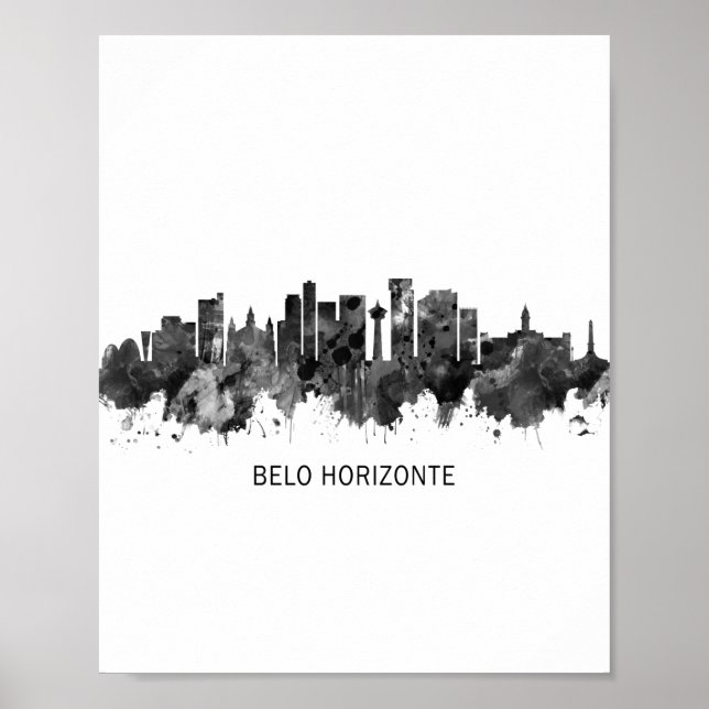 Póster Línea aérea Belo Horizonte Brasil (Frente)