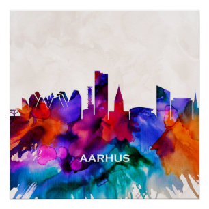 Póster Línea aérea de Aarhus