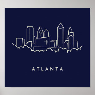 Póster Línea aérea de Atlanta