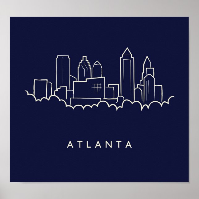 Póster Línea aérea de Atlanta (Frente)