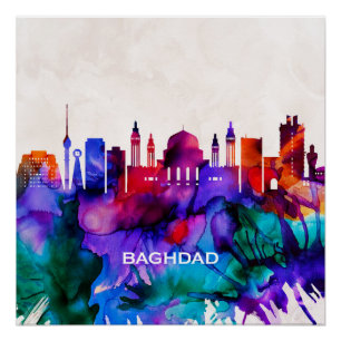 Póster Línea aérea de Bagdad
