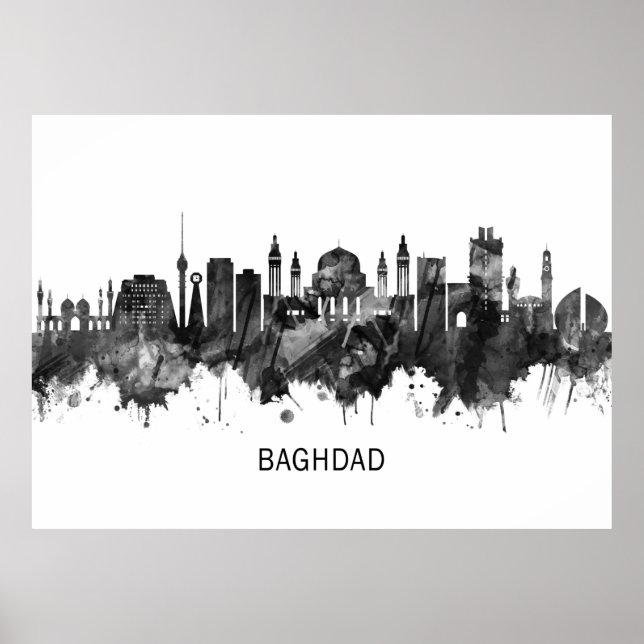Póster Línea aérea de Bagdad en Iraq (Frente)