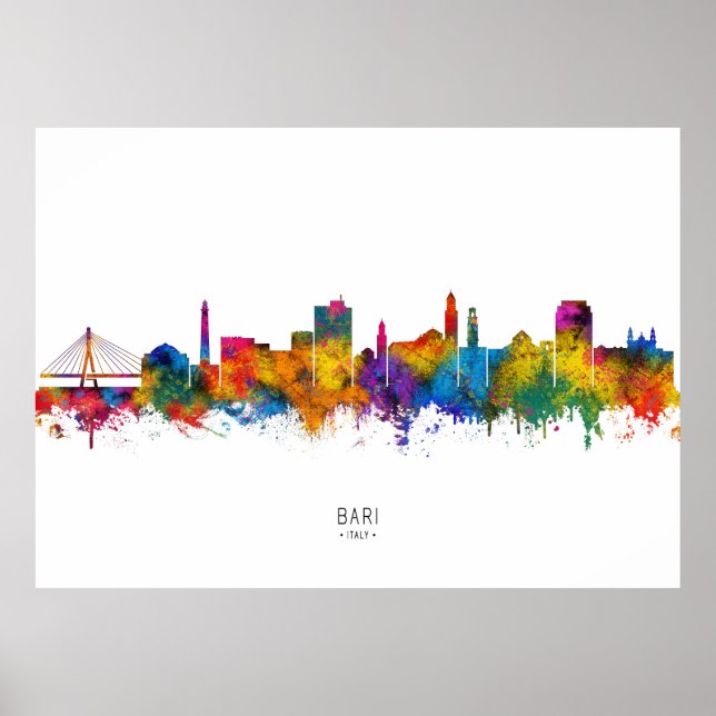 Póster Línea aérea de Bari Italy (Frente)