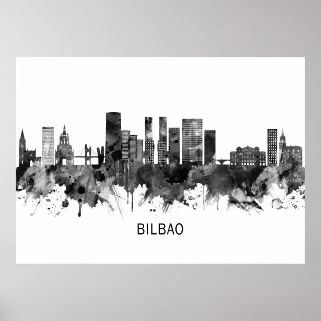 Póster Línea aérea de Bilbao España (Frente)