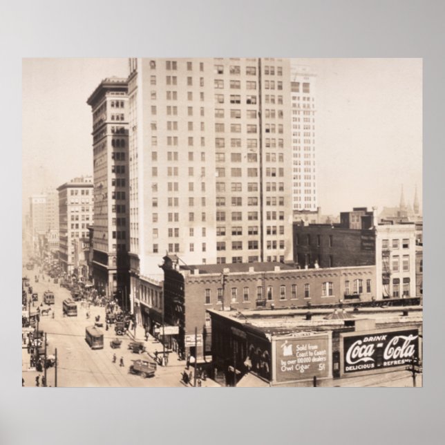 Póster Línea aérea de Birmingham, AL Vintage Photograph (Frente)