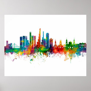 Póster Línea aérea de Bogotá Colombia