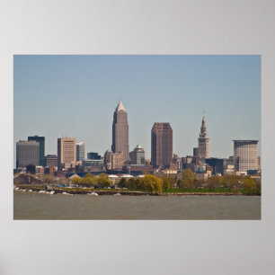 Póster Línea aérea de Cleveland en primavera