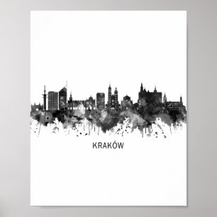 Póster Línea aérea de Cracovia Polonia