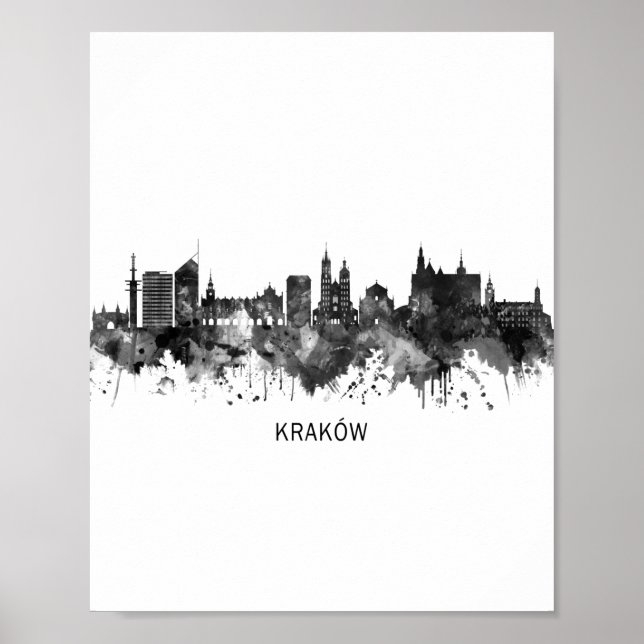 Póster Línea aérea de Cracovia Polonia (Frente)