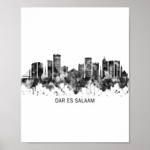 Póster Línea aérea de Dar es Salaam Tanzania