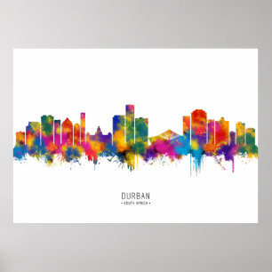 Póster Línea aérea de Durban en Sudáfrica
