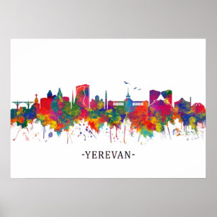 Póster Línea aérea de Ereván Armenia