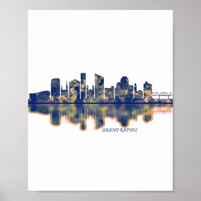 Póster Línea aérea de Grand Rapids (Frente)
