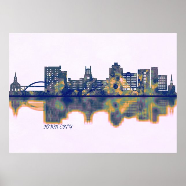Póster Línea aérea de Iowa City (Frente)