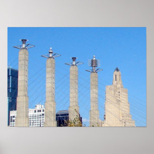 Póster Línea aérea de Kansas City