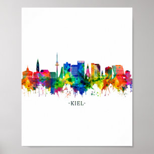 Póster Línea aérea de Kiel Germany