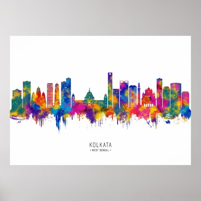 Póster Línea aérea de Kolkata en Bengala Occidental (Frente)