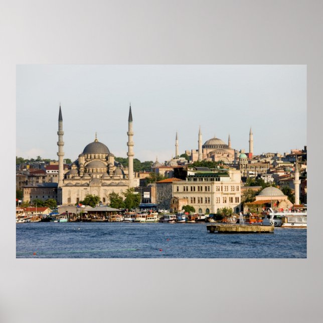 Póster Línea aérea de la ciudad de Estambul (Frente)
